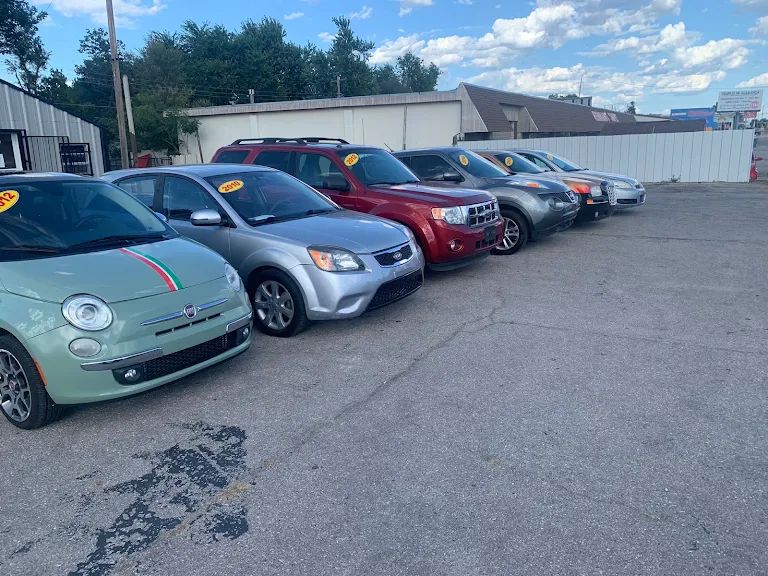 AnZ Automotive lot, row of vehicles for sale